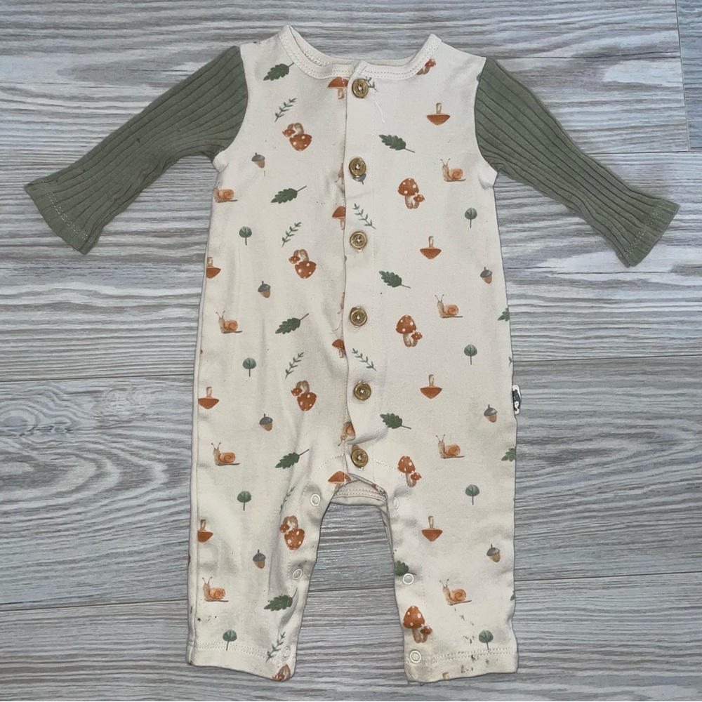 Rabbit + Bear Boys One-Piece Outfit 0–3M Fall Woodland